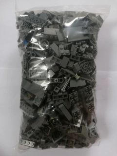 SCL414- HRANÉ LEGO MIX DÍLŮ TMAVĚ ŠEDÁ - VÁHA 800 GRAMŮ
