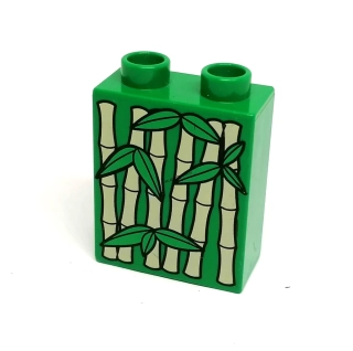 H633 DUPLO HRANÁ KOSTKA 2X1 NOPEK VYSOKÁ ZELENÁ POTISK BAMBUS