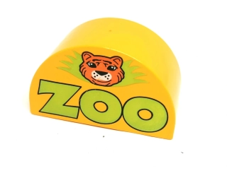 H636 DUPLO HRANÁ KOSTKA OBLOUK ŽLUTÝ POTISK ZOO