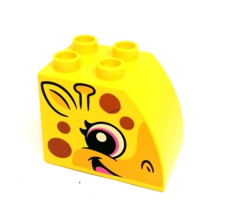 H640 DUPLO HRANÁ KOSTKA ŽLUTÁ POTISK HLAVA ŽIRAFY