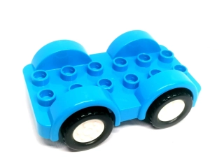 H669 DUPLO HRANÉ AUTÍČKO TYRKYSOVÉ HOLÝ PODVOZEK