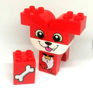 H672 DUPLO HRANÉ ZVÍŘÁTKO Z KOSTEK PEJSEK S KOSTÍ