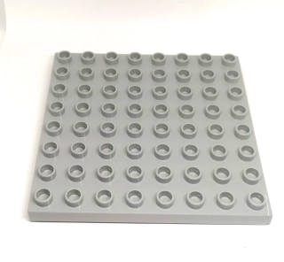 H676 DUPLO HRANÁ PODLOŽKA 8X8 NOPKŮ ŠEDÁ