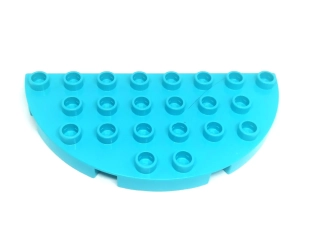 H677 DUPLO HRANÁ PODLOŽKA 8X4 PŮLOBLOUK TYRKYSOVÝ