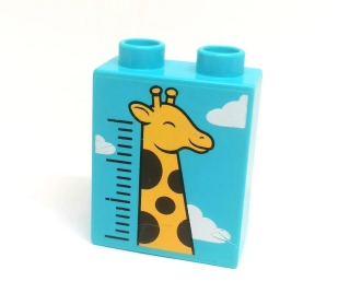 H692 DUPLO HRANÁ KOSTKA 2X1 NOPEK POTISK ŽIRAFA METR