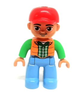 H713 DUPLO HRANÁ FIGURKA PRACOVNÍK V ORANŽOVÉ VESTĚ