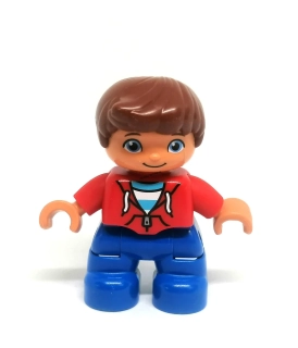H718 DUPLO HRANÁ FIGURKA DÍTĚ KLUK V ČERVENÉ MIKINĚ