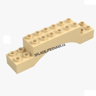 N1230 DUPLO NOVÁ KOSTKA 2X10 NOPKŮ BÉŽOVÁ TRAVERZA OBLOUK