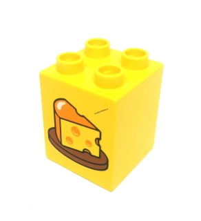 H798 DUPLO HRANÁ KOSTKA S POTISKEM SÝRA ŽLUTÁ