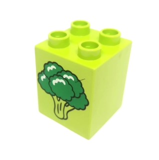 H800 DUPLO HRANÁ KOSTKA S POTISKEM BROKOLICE ZELENÁ