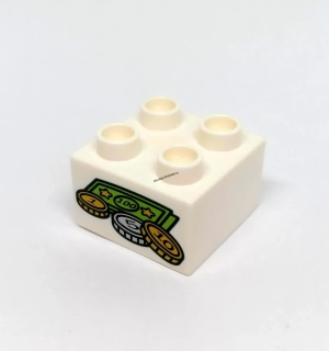 H812 DUPLO HRANÁ KOSTKA S POTISKEM PENÍZE