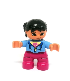 N1242 DUPLO NOVÝ DÍL FIGURKA DÍTĚ HOLČIČKA ČERNÉ VLASY