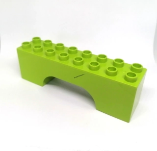 H822 DUPLO HRANÁ KOSTKA 2X10 NOPKŮ ZELENKAVÁ TRAVERZA OBLOUK
