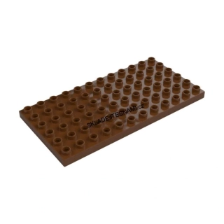 H842 DUPLO PODLOŽKA ČERVENOHNĚDÁ  6X12 NOPKŮ