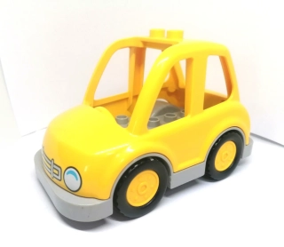 H848 DUPLO HRANÉ OSOBNÍ AUTO PRO DVĚ FIGURKY ŽLUTÉ É