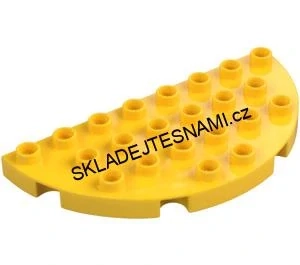 H894 DUPLO HRANÁ PODLOŽKA 8X4 PŮLOBLOUK ŽLUTÝ