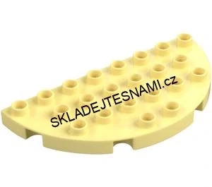 H896 DUPLO HRANÁ PODLOŽKA 8X4 PŮLOBLOUK SVĚTLE ŽLUTÝ