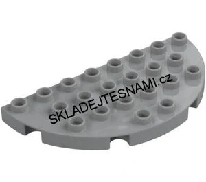H898 DUPLO HRANÁ PODLOŽKA 8X4 PŮLOBLOUK SVĚTLE ŠEDÝ