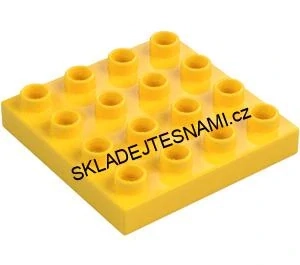 H905 DUPLO PODLOŽKA 4X4 NOPKŮ ŽLUTÁ