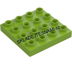 H906 DUPLO PODLOŽKA 4X4 NOPKŮ LIMETKOVÁ