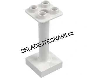 H922 DUPLO HRANÝ SLOUP 2X2 NOPKŮ 11,5 cm x 3,2 cm x 3,2 cm BÍLÝ