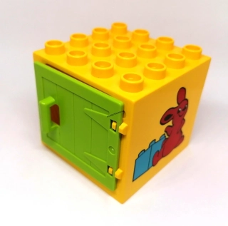 H930 DUPLO HRANÉ OKNO ŽLUTÉ ZELENA OKENICE SE ZAJÍČKEM