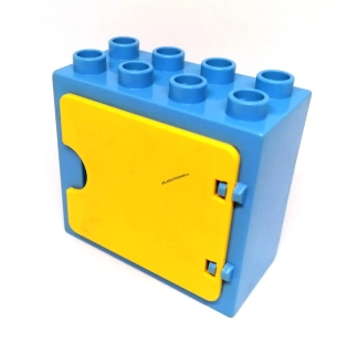 H940 DUPLO HRANÉ OKNO MODRE ŽLUTÁ DVÍŘKA 