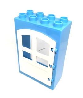 H950 DUPLO HRANÉ DVEŘE BÍLÉ SVĚTLEMODRÝ RÁM