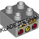 H1020 DUPLO HRANÁ KOSTIČKA 2X2 ŠEDÁ ŘÍDÍCÍ PANEL