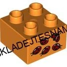 H1027 DUPLO HRANÁ KOSTIČKA ORANŽOVÁ POTISK BERUŠKY