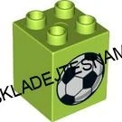 H1057 DUPLO HRANÁ KOSTIČKA VYSOKÁ POTISK FOTBALOVÝ MÍČ