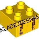 H1070 DUPLO HRANÉ KOSTKA ŽLUTÁ 2X2 NOPKY SENO