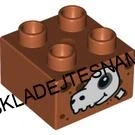 H1078 DUPLO HRANÉ KOSTKA POTISK DINOSAUŘÍ LEBKA