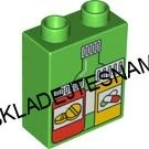 H1083 DUPLO HRANÉ KOSTKA ZELENÁ VYSOKÁ POTISK LÉKY