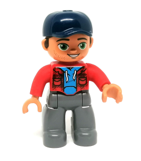 H1132 DUPLO HRANÁ FIGURKA MUŽ V ČERVENÉ KOŠILI