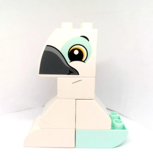 H1162 DUPLO HRANÉ ZVÍŘE Z KOSTEK BÍLÝ PAPOUŠEK