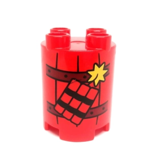 H1184 DUPLO HRANÁ KOSTKA S POTISKEM VÁLEC ČERVENÝ DINAMIT