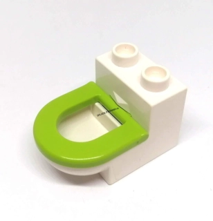 H1204 DUPLO HRANÉ WC ZELENO BÍLÉ