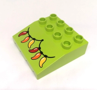 H1324 DUPLO HRANÁ STŘECHA ZELENÁ POTISK SVĚTÝLKA ŽÁROVIČKY
