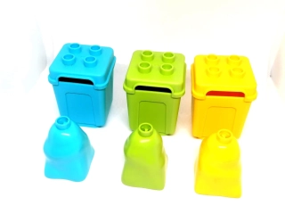 H1364 DUPLO HRANÉ TŘI TŘÍDÍCÍ POPELNICE VČETNĚ ODPADU