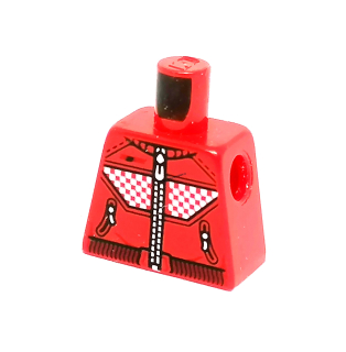 X585 LEGO HRANÝ DÍL TRUP BEZ PAŽÍ ČERVENÝ 
