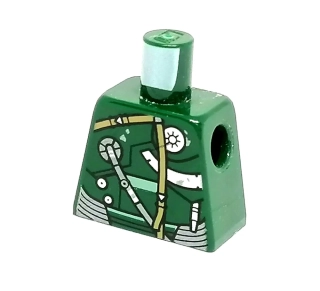 X593 LEGO HRANÝ DÍL TRUP BEZ PAŽÍ TMAVĚ ZELENÁ 