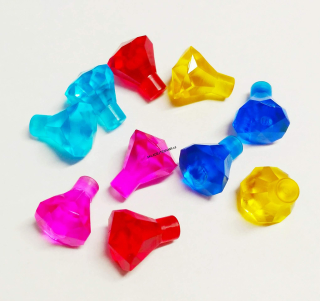 F182 LEGO DIAMANTY 10 KS PRŮSVITNÉ MIX BAREV DLE POPISU