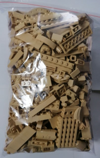 SCL429- HRANÉ LEGO MIX DÍLŮ SVĚTLE BÉŽOVÁ/TAN - VÁHA 800 GRAMŮ