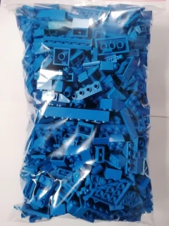 SCL430- HRANÉ LEGO MIX DÍLŮ MODRÁ- VÁHA 800 GRAMŮ