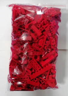 SCL432- HRANÉ LEGO MIX DÍLŮ ČERVENÁ - VÁHA 800 GRAMŮ