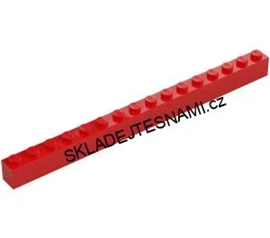LH3151 LEGO KOSTKA ČERVENÁ 1X16 NOPKY