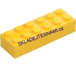 LH3153 LEGO KOSTKA ŽLUTÁ 2X6 NOPKY