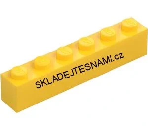 LH3154 LEGO KOSTKA ŽLUTÁ 1X6 NOPKY