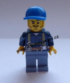 LN357 LEGO NOVÁ MINIFIGURKA OPRAVÁŘ V MODRÉ KŠILTOVCE